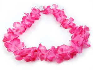 Hawaiianische Halskette, rosa, 1m