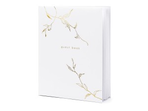 Gästebuch Guest book, 20x24,5cm, weiß, 22 Blatt