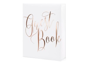 Gästebuch Guest book, 20x24,5cm, weiß, 22 Blatt