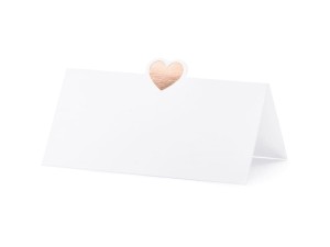Tischkarten - Herz, roségold, 10x5cm (1 VPE / 10 Stk.)