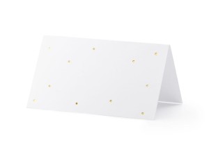 Tischkarten - Punkte, gold, 9,5x5,5cm (1 VPE / 10 Stk.)