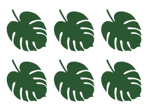 Tischkarten Aloha - Monstera (1 VPE / 6 Stk.)