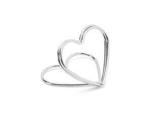 Tischkarten-Halter Herzen, silber, 2,5cm (1 VPE / 10 Stk.)