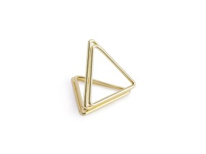 Tischkarten-Ständer Dreiecke, gold, 2,3cm (1 VPE / 10 Stk.)