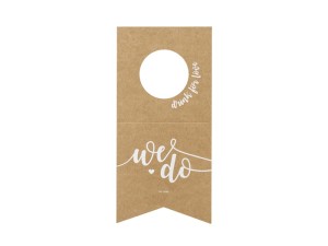 Flaschenanhänger We do, 8x16,5cm (1 VPE / 10 Stk.)