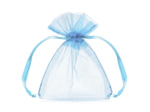 Organzabeutel, hellblau, 10cm (1 VPE / 20 Stk.) (1 Pk. / 20 St.)