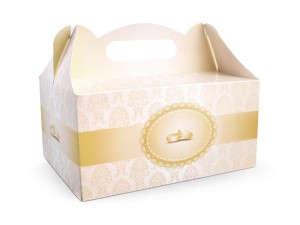 Verzierte Hochzeitskuchen-Boxen (1 VPE / 10 Stk.)