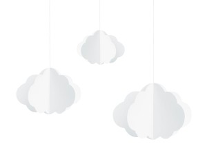 Wolken-Anhänger, weiß, 17-28cm (1 VPE / 3 Stk.)