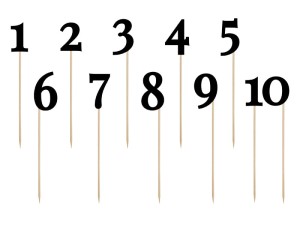 Tischnummern, in Schwarz, 24-26 cm (1 VPE / 11 Stk.)