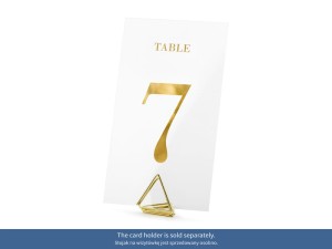 Transparente Tischnummern, gold, 7x12cm (1 VPE / 20 Stk.)