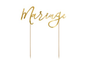 Caketopper Mariage, gold, 22,5cm