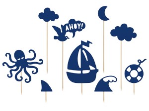 Caketopper Ahoy, 9,5-22,5cm (1 VPE / 9 Stk.)