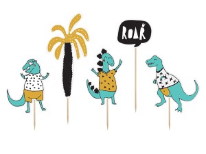 5 Cake Topper - Dinosaurs