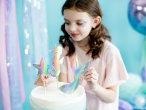 Caketopper Meerjungfrau, schillernd, 24,5cm (1 VPE / 3 Stk.)