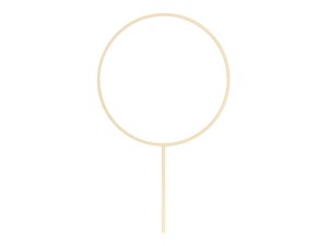Caketopper aus Holz, rund, 24,5 cm