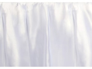 Satinskirting dünn, weiß, 75cm x 4m