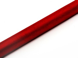 Organza Glatt, rot, 0,36 x 9m (1 Stk. / 9 lfm)