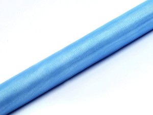 Organza Glatt, hellblau, 0,36 x 9m (1 Stk. / 9 lfm)