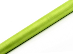 Organza Glatt, hellgrün, 0,36 x 9m (1 Stk. / 9 lfm)