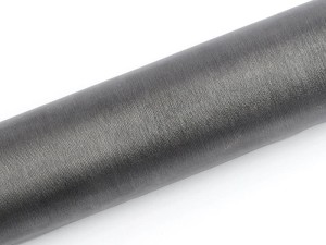 Organza Glatt, grau, 0,16 x 9m (1 Stk. / 9 lfm)