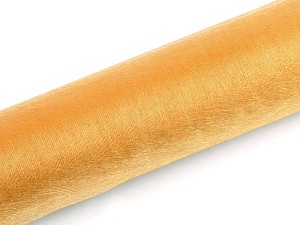 1 Organzastoff Snow - 16cm - Gold