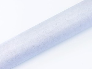 1 Organzastoff Glittery - 36cm - Weiß