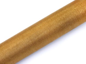Organza Glittery, gold, 0,36 x 9m (1 Stk. / 9 lfm)