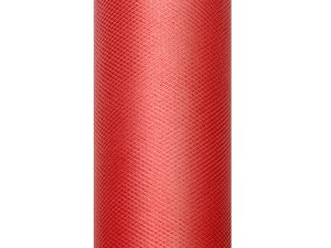 Tüll glatt, rot, 0,15 x 9m (1 Stk. / 9 lfm)
