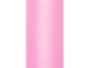 Tüll glatt, hellrosa, 0,08 x 20m