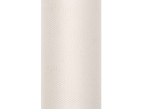 Tüll glatt, creme, 0,8 x 9m