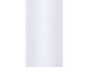 Tüll glatt, weiß, 0,8 x 9m