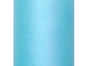 Tüll, glatt, steif, helltürkis, 0,3 x 50m (1 Stk. / 50 lfm)