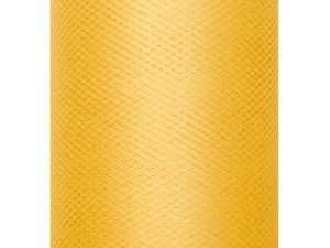 Tüll, glatt, steif, gelb, 0,3 x 50m (1 Stk. / 50 lfm)