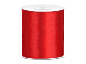 Satinband, rot, 100mm/25m