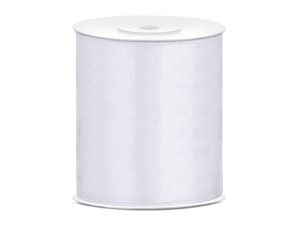 Satinband, weiß, 100mm/25m (1 Stk. / 25 lfm)