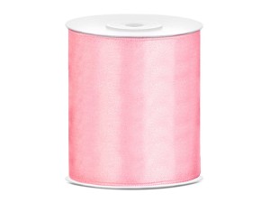 Satinband, hellrosa, 100mm/25m (1 Stk. / 25 lfm)