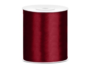 Satinband, bordeauxrot, 100mm/25m