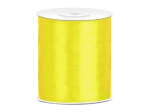 Satinband, gelb, 100mm/25m