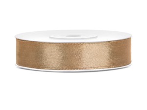 Satinband, hellgold, 12mm/25m
