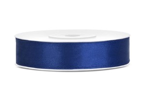 Satinband, marineblau, 12mm/25m (1 Stk. / 25 lfm)