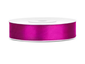 Satinband, fuchsia, 12mm/25m (1 Stk. / 25 lfm)