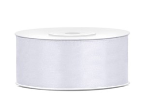 Satinband, weiß, 25mm/25m (1 Stk. / 25 lfm)