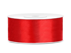 Satinband, rot, 25mm/25m (1 Stk. / 25 lfm)
