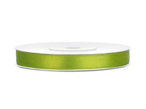 Satinband, apfelgrün, 6mm/25m (1 Stk. / 25 lfm)