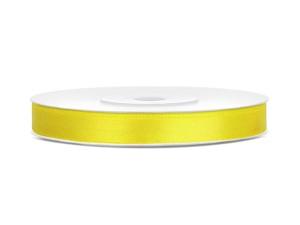 Satinband, gelb, 6mm/25m