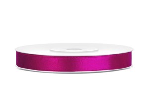 Satinband, fuchsia, 6mm/25m