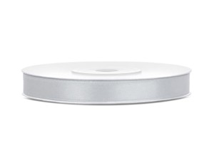 Satinband, silber, 6mm/25m