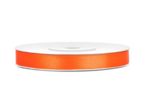 Satinband, orange, 6mm/25m