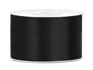 Satinband, schwarz, 38mm/25m