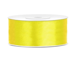 Satinband, gelb, 25mm/25m (1 Stk. / 25 lfm)